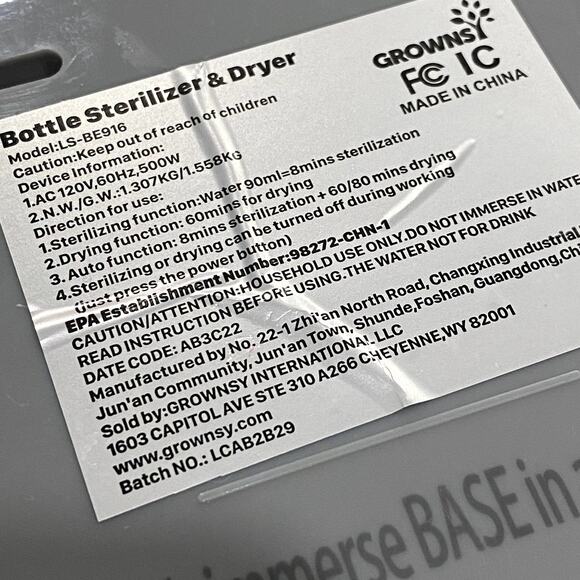 Bottle Sterilizer and Dryer by GROWNSY - Picture 9 of 10